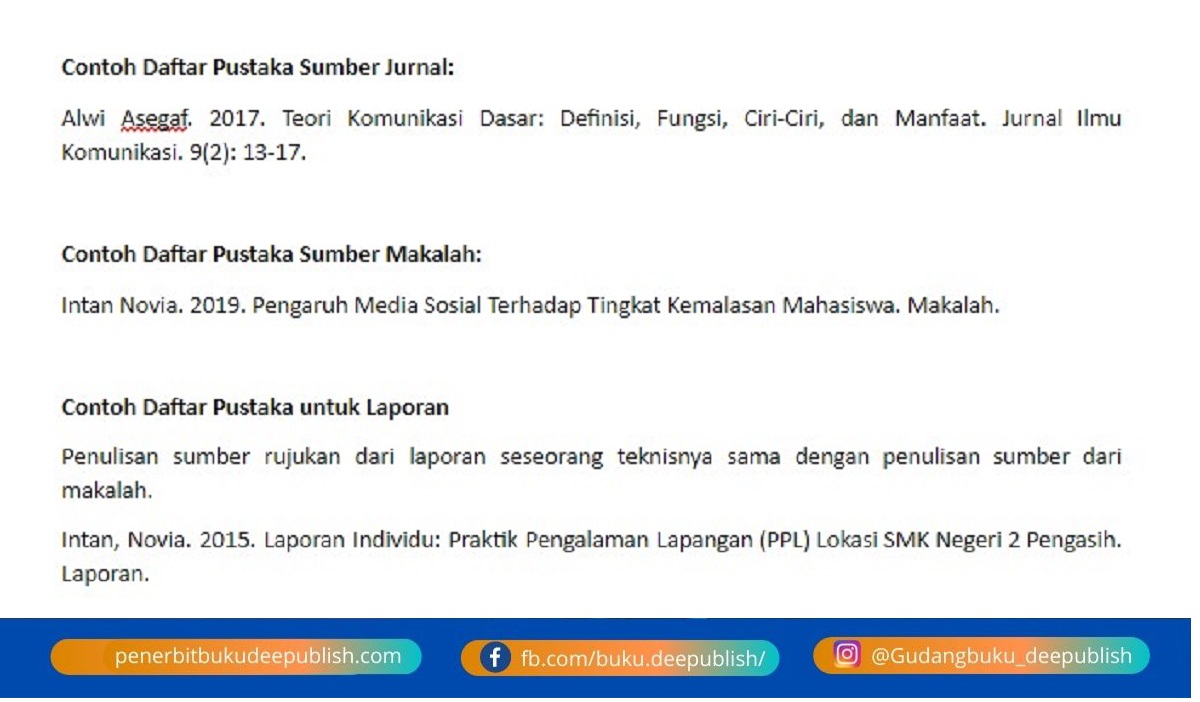 Pustaka contoh penulisan tulis menulis benar rujukan karya ilmiah bibliografi makalah tentang berbagai baik sesuai jurnal tesis dokumen perpustakaan susunan