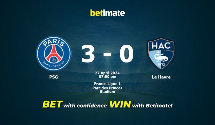 Psg vs le havre