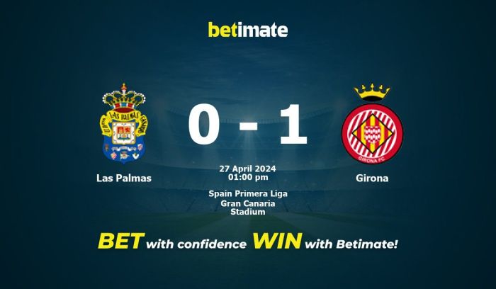 Girona vs las palmas