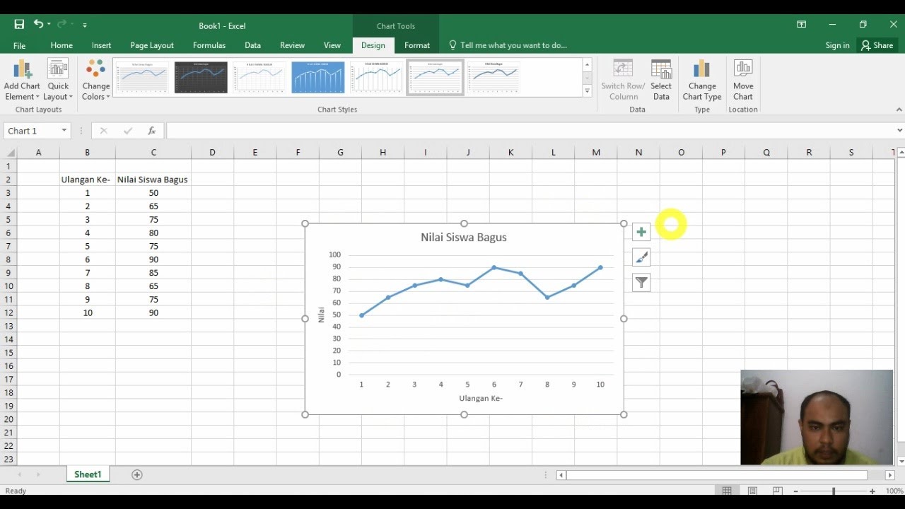 Cara membuat grafik di excel