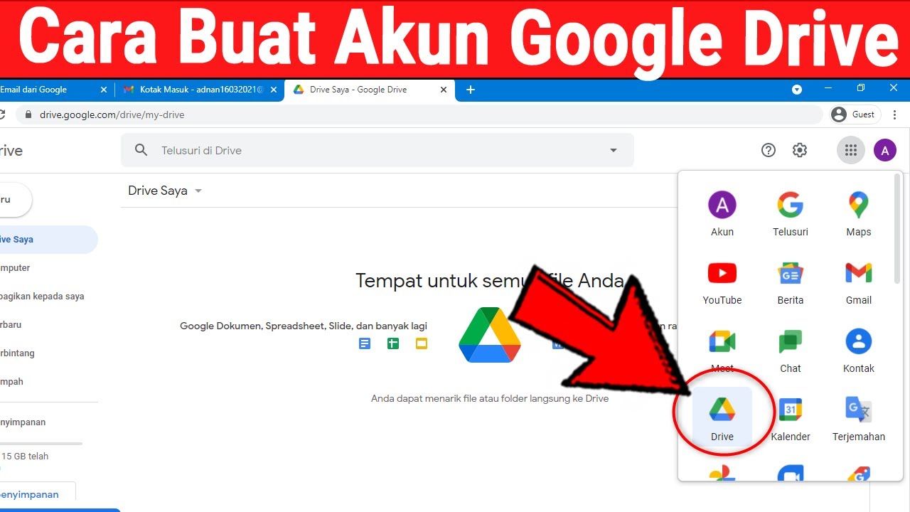 Cara membuat google drive